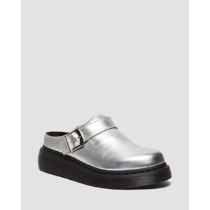 Dr. Martens Silver Laketen Mules Slingback Platform Shoes Men's Size 9 Wmns‎ 10
